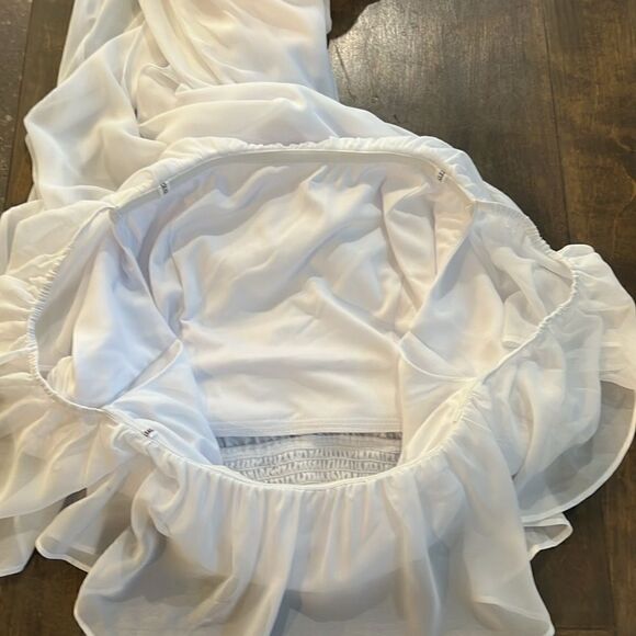 New  Ever Pretty White 2-Ways Convertible Slit Bridal Maxi Dress - Picture 11 of 14